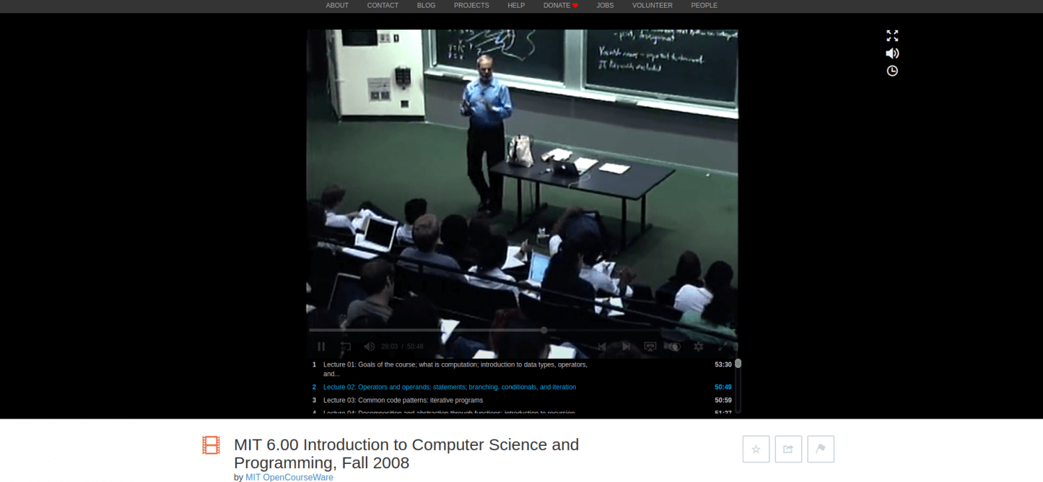 Archive.org class videos