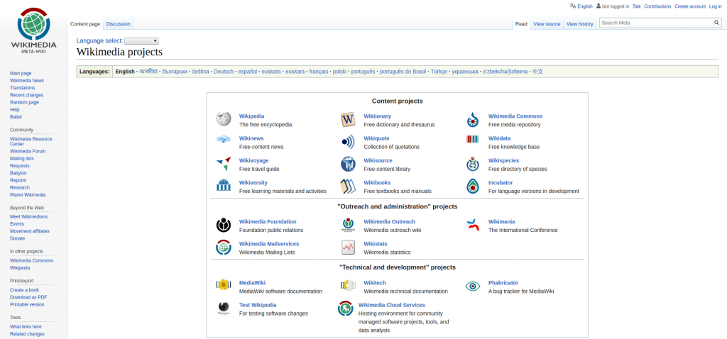 Wikimedia projects